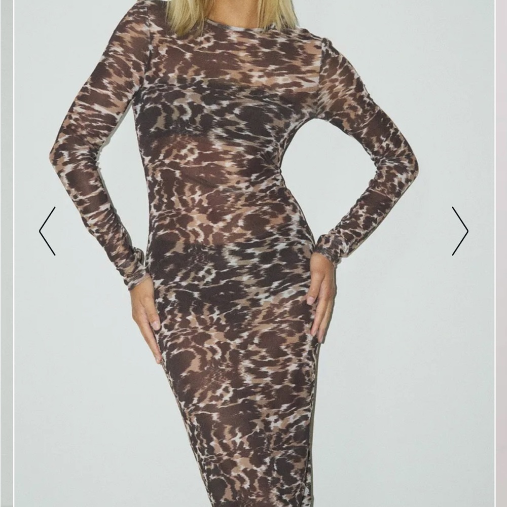 Tight Mesh Midi Dress - Picture 7 of 7